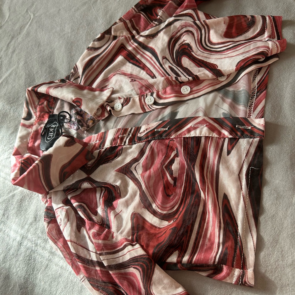 Patterned Crop Blouse